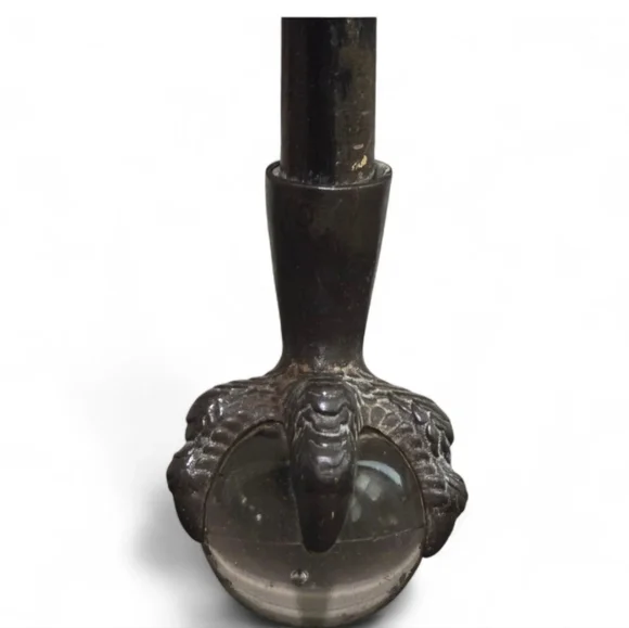 Antique Dragon-Claw Crystal Ball Cane Rare Mystic Walking Stick - Picture 6 of 16